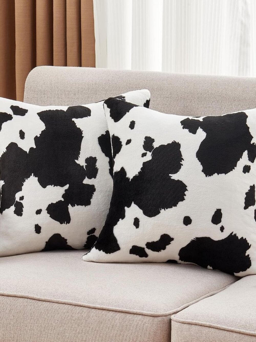 Decorative Throw Pillow Covers 18x18 Inches Set of 2, Black/White